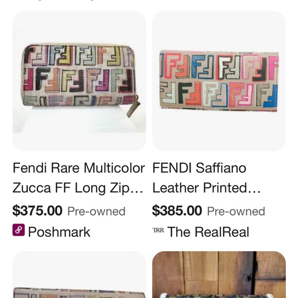 ❤️TRADED❤️Fendi zucca logo long zip organizer wallet pink blue black nude loved - Picture 16 of 16